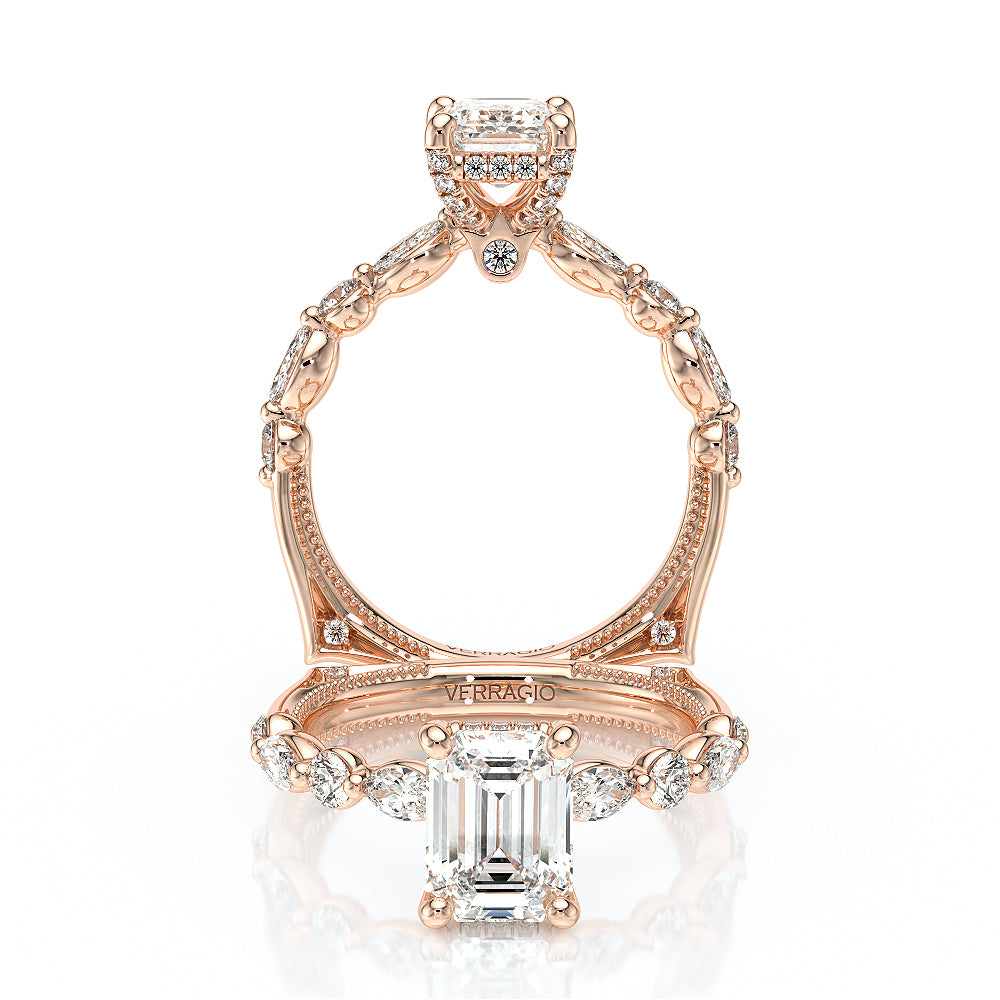 Verragio Halo Emerald Engagement Ring
