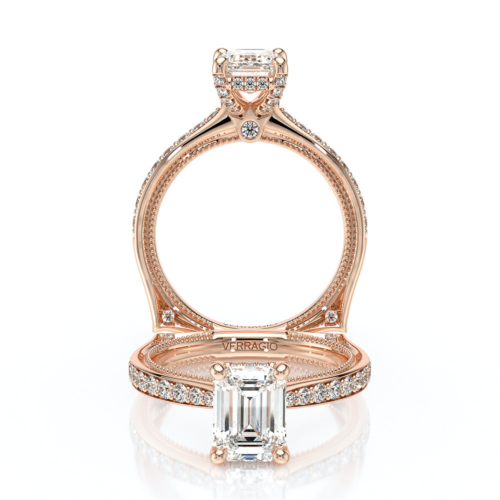 Verragio Halo Emerald Engagement Ring