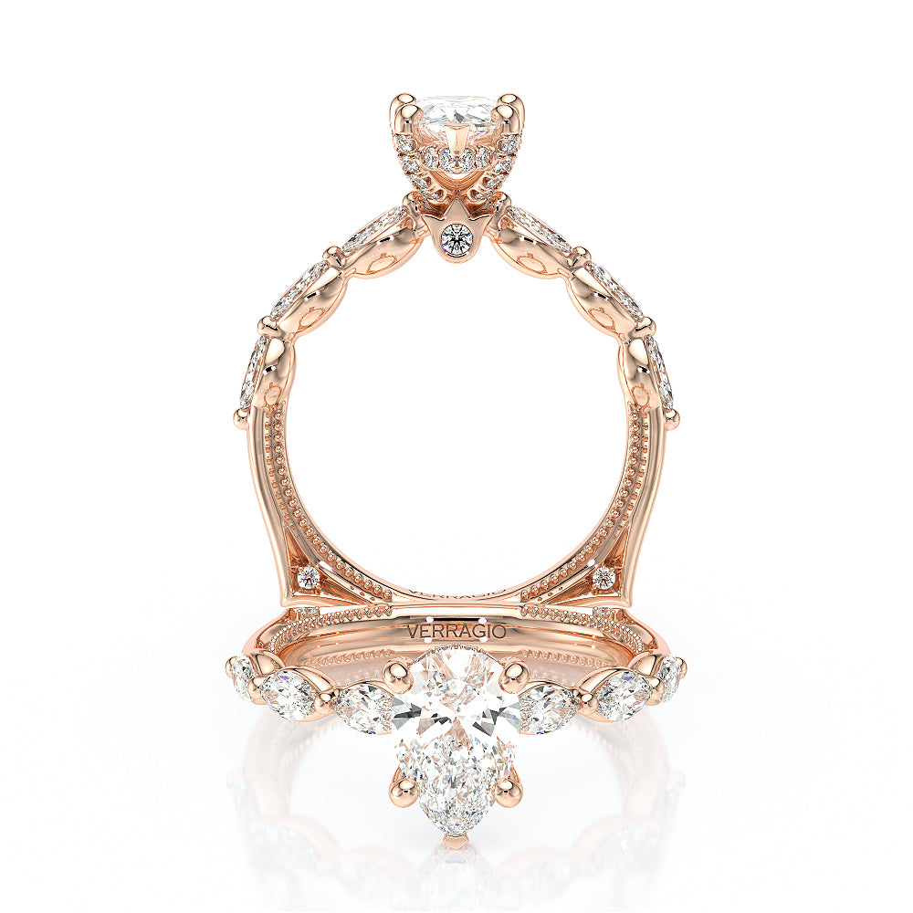 Verragio Halo Pear Engagement Ring