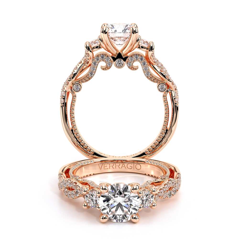 Verragio Three-Stone Round Engagement Ring