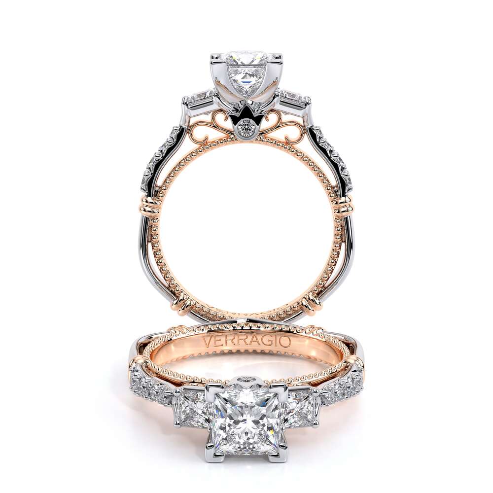 Verragio Three-Stone Princess Engagement Ring