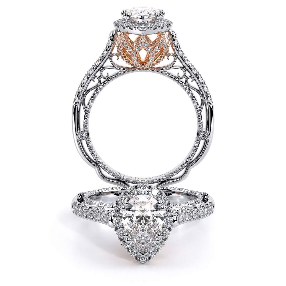 Verragio Halo Pear Engagement Ring
