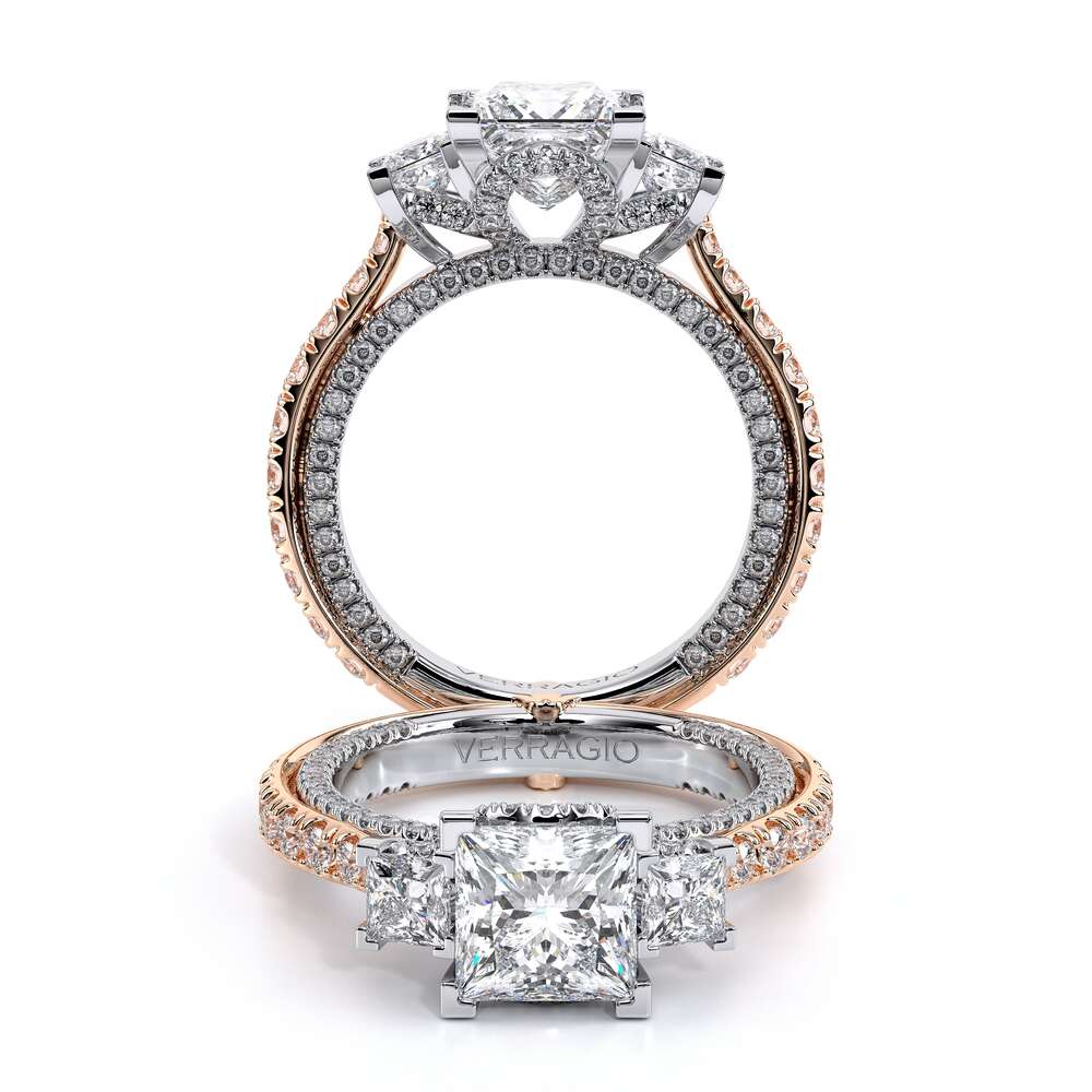 Verragio Three-Stone Princess Engagement Ring