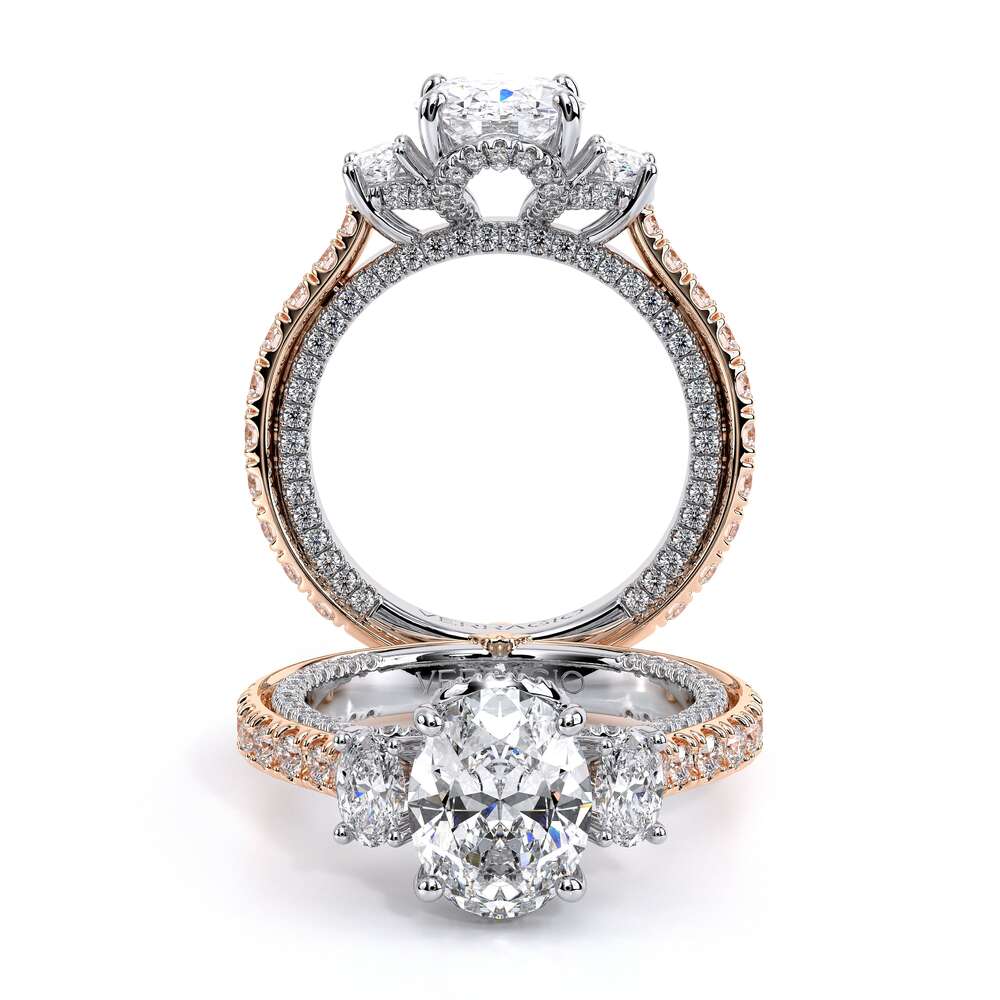 Verragio Three-Stone Oval Engagement Ring