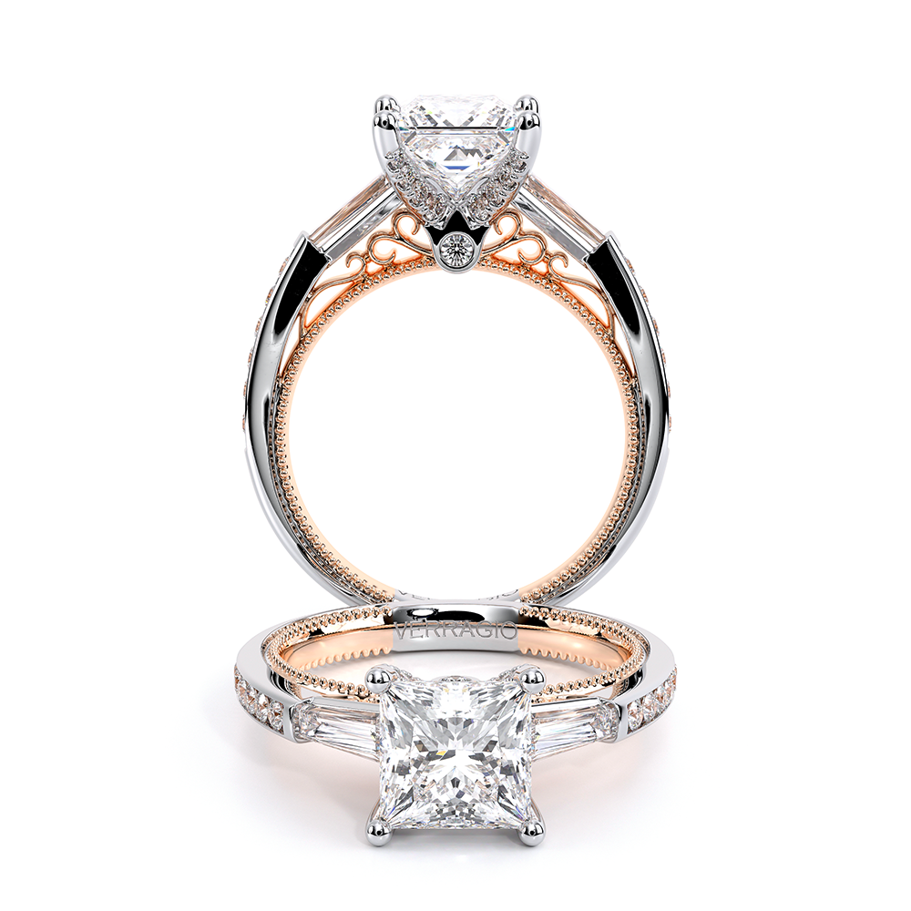 Verragio Three-Stone Princess Engagement Ring
