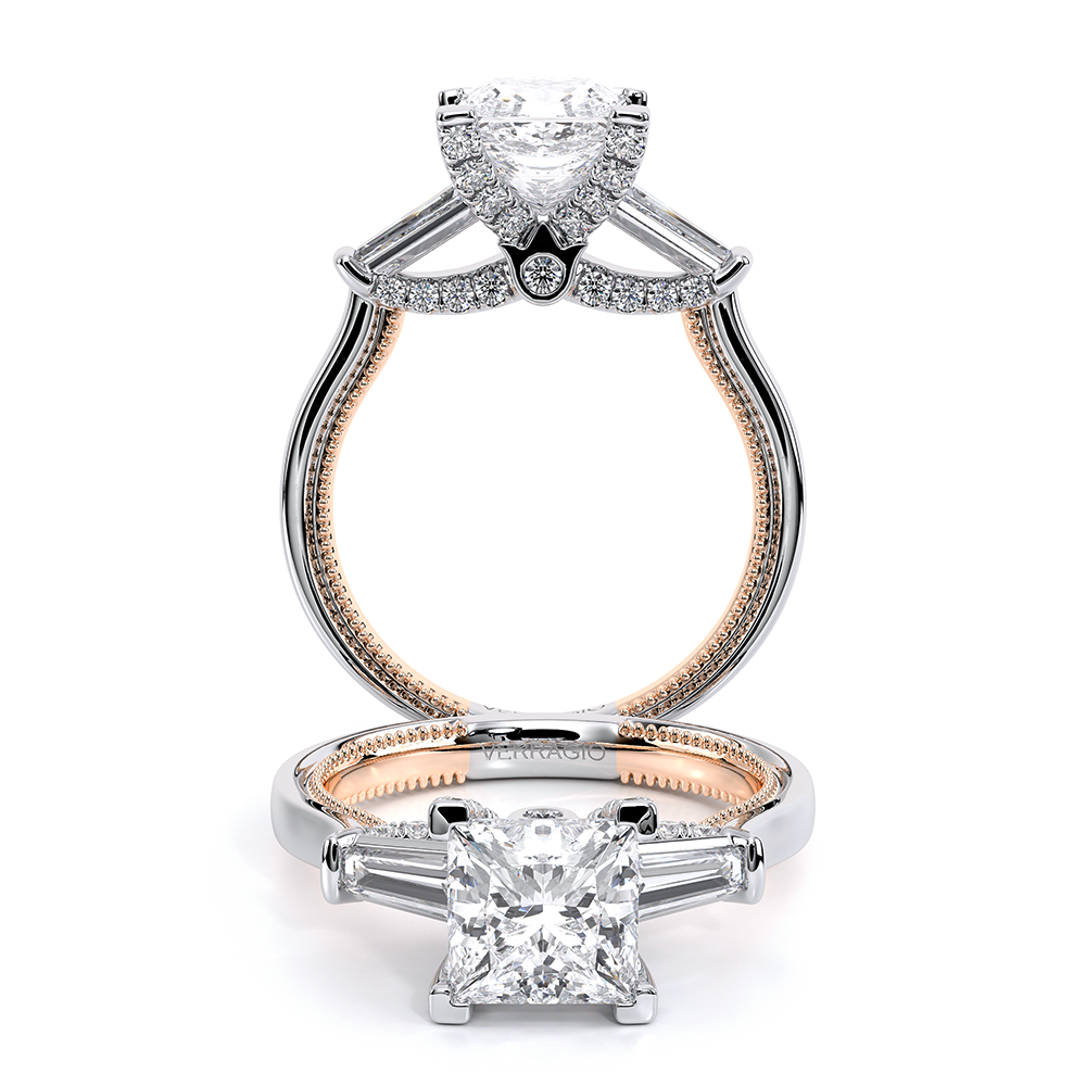 Verragio Three-Stone Princess Engagement Ring