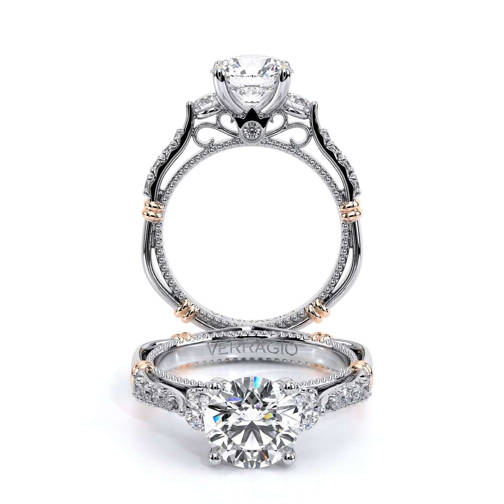 Verragio Three-Stone Round Engagement Ring