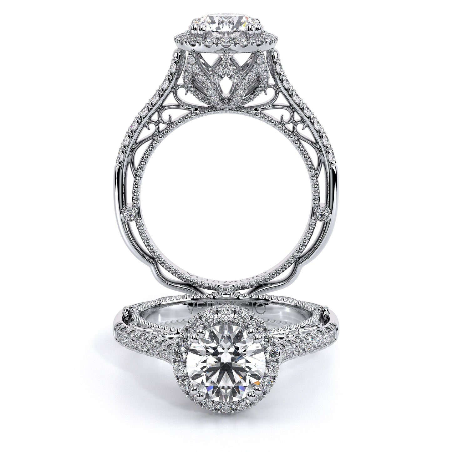 Verragio Halo Round Engagement Ring