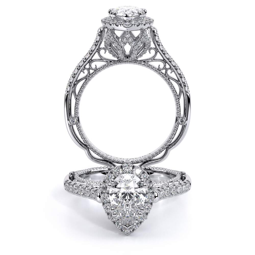 Verragio Halo Pear Engagement Ring
