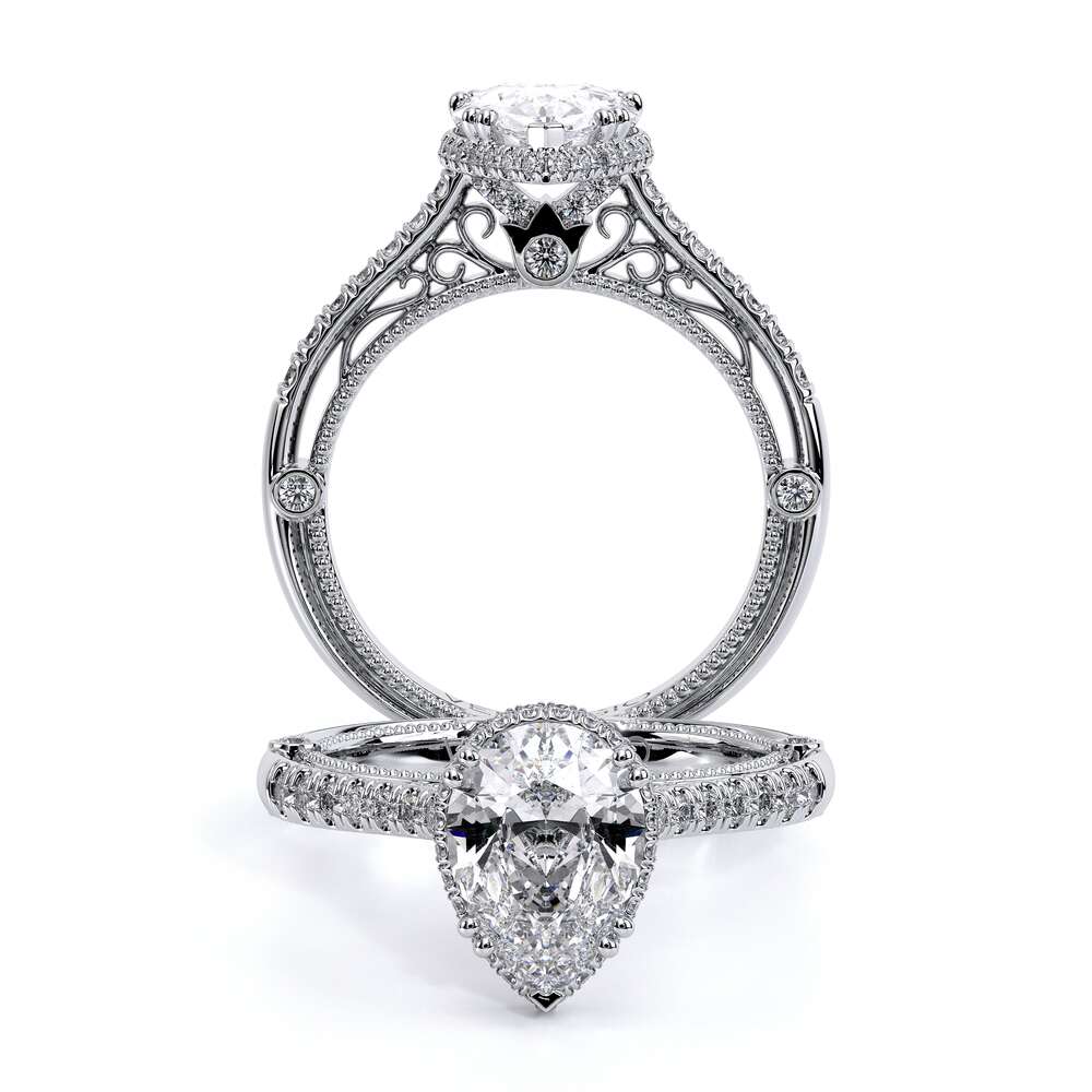 Verragio Halo Pear Engagement Ring