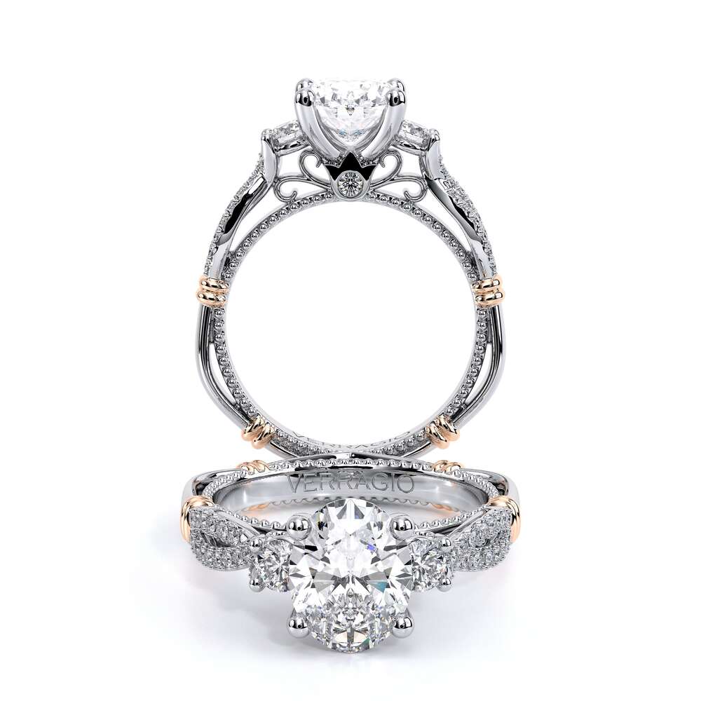 Verragio Three-Stone Oval Engagement Ring