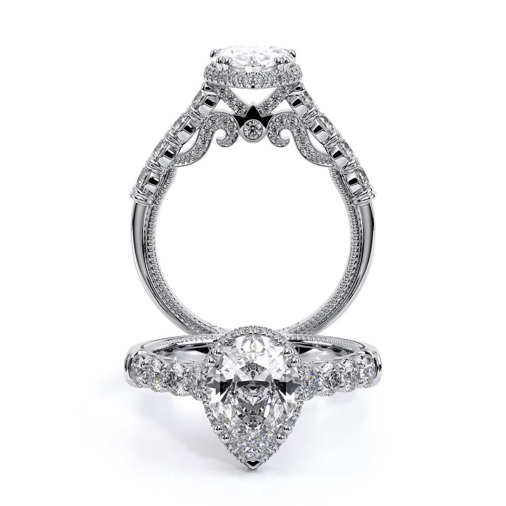 Verragio Halo Pear Engagement Ring