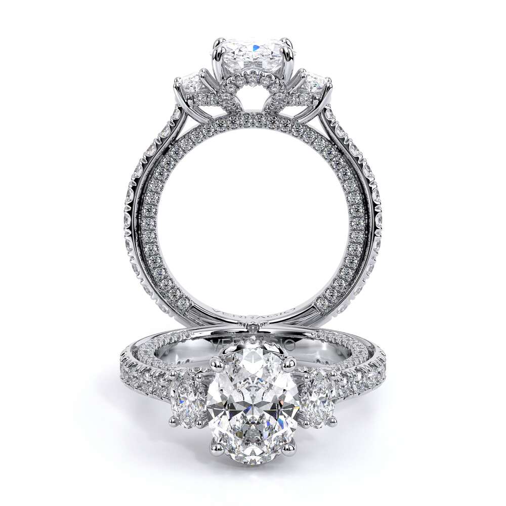 Verragio Three-Stone Oval Engagement Ring