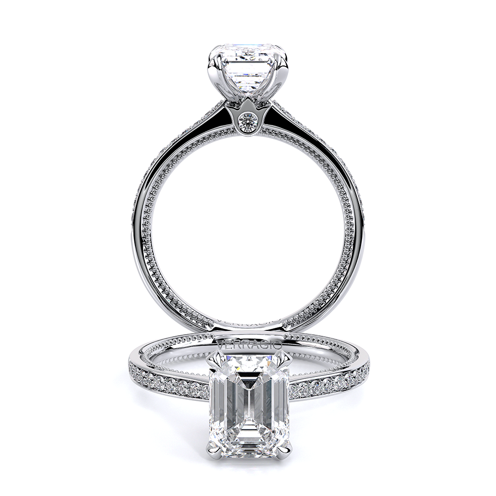 Verragio Solitaire Emerald Engagement Ring