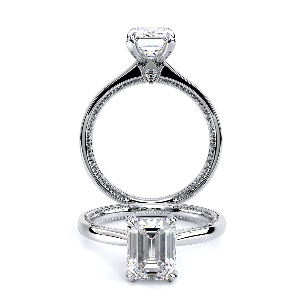 Verragio Solitaire Emerald Engagement Ring