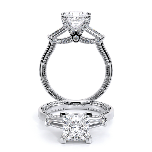 Verragio Three-Stone Princess Engagement Ring
