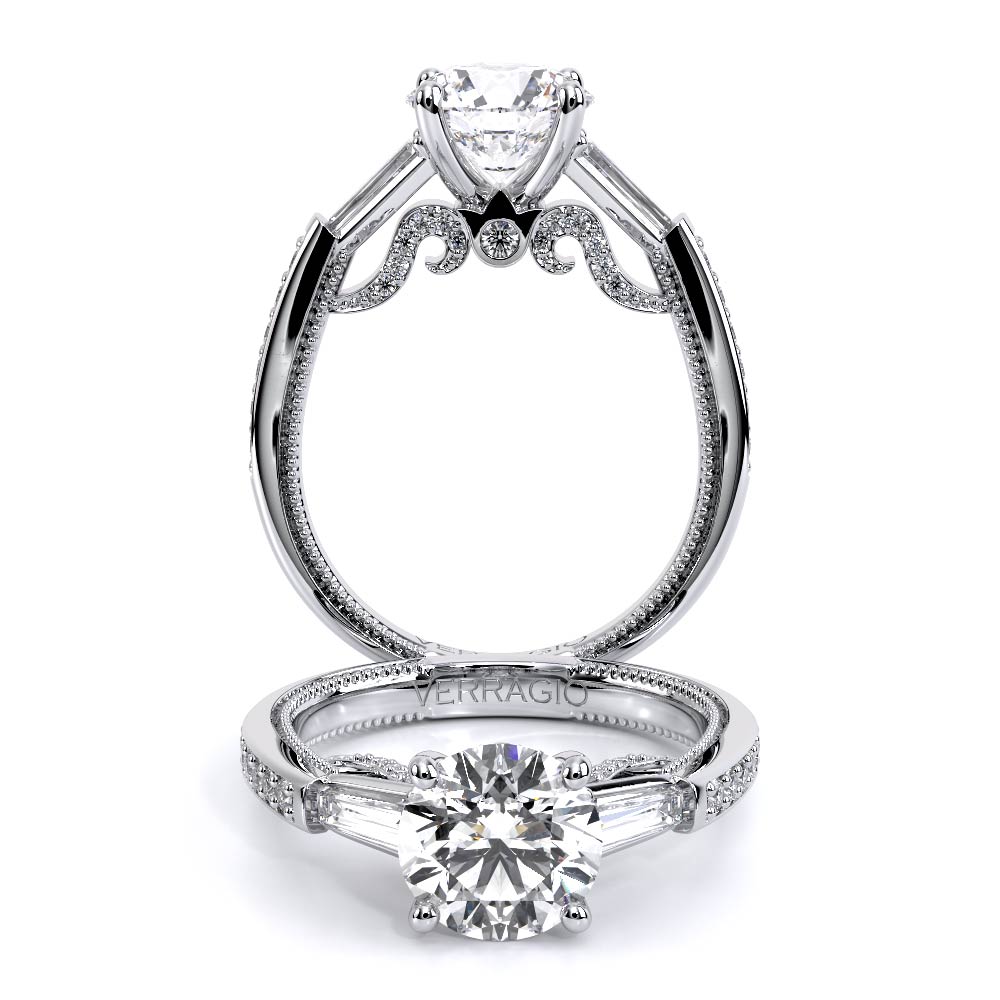 Verragio Three-Stone Round Engagement Ring