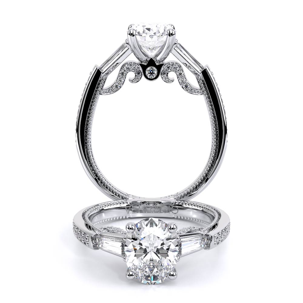Verragio Three-Stone Oval Engagement Ring