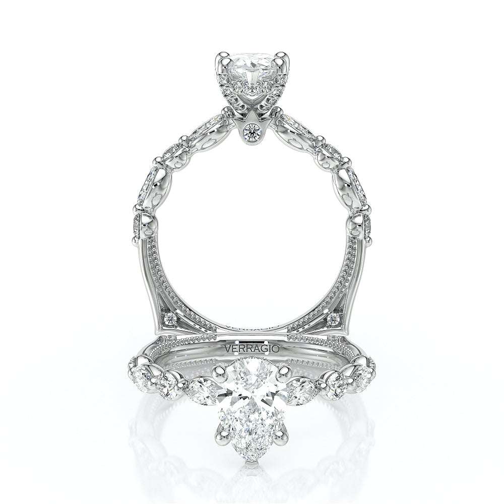 Verragio Halo Pear Engagement Ring