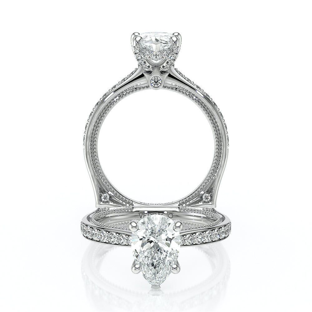 Verragio Halo Pear Engagement Ring