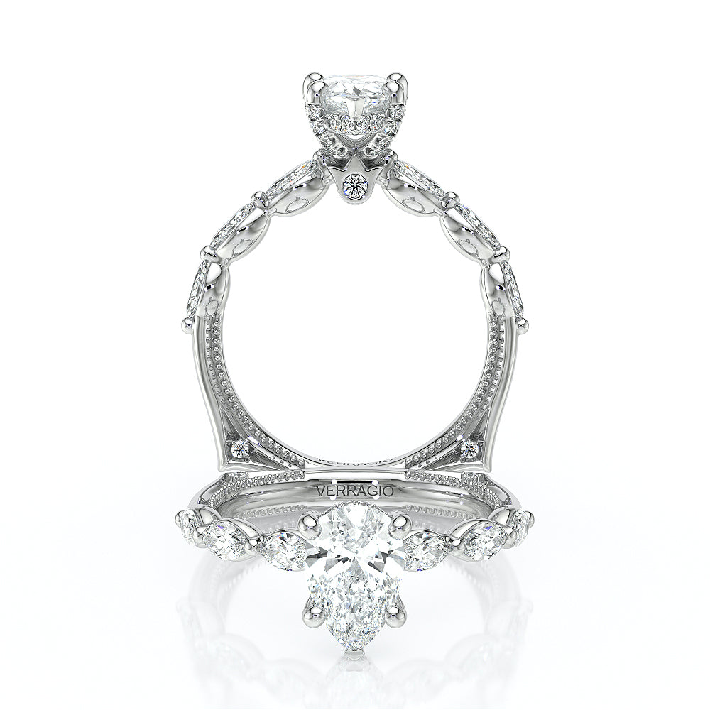 Verragio Halo Pear Engagement Ring
