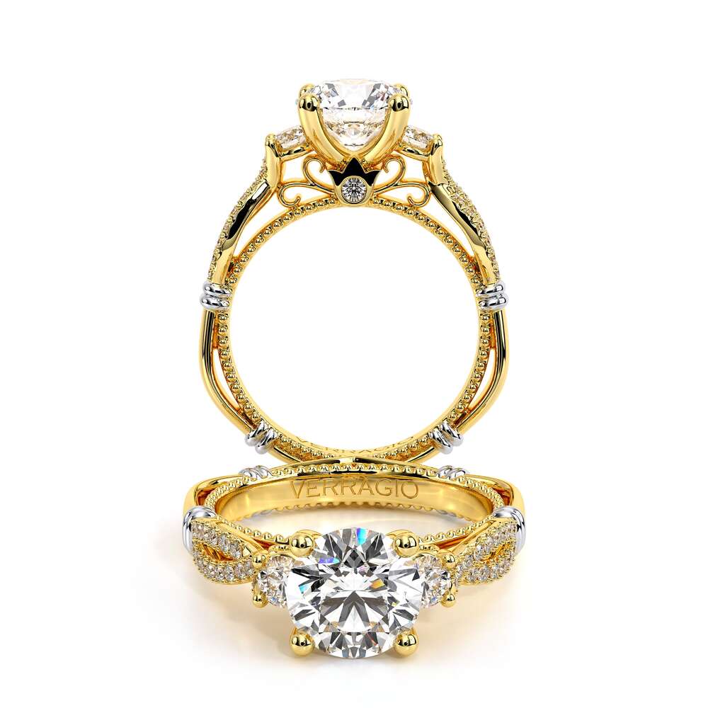 Verragio Three-Stone Round Engagement Ring