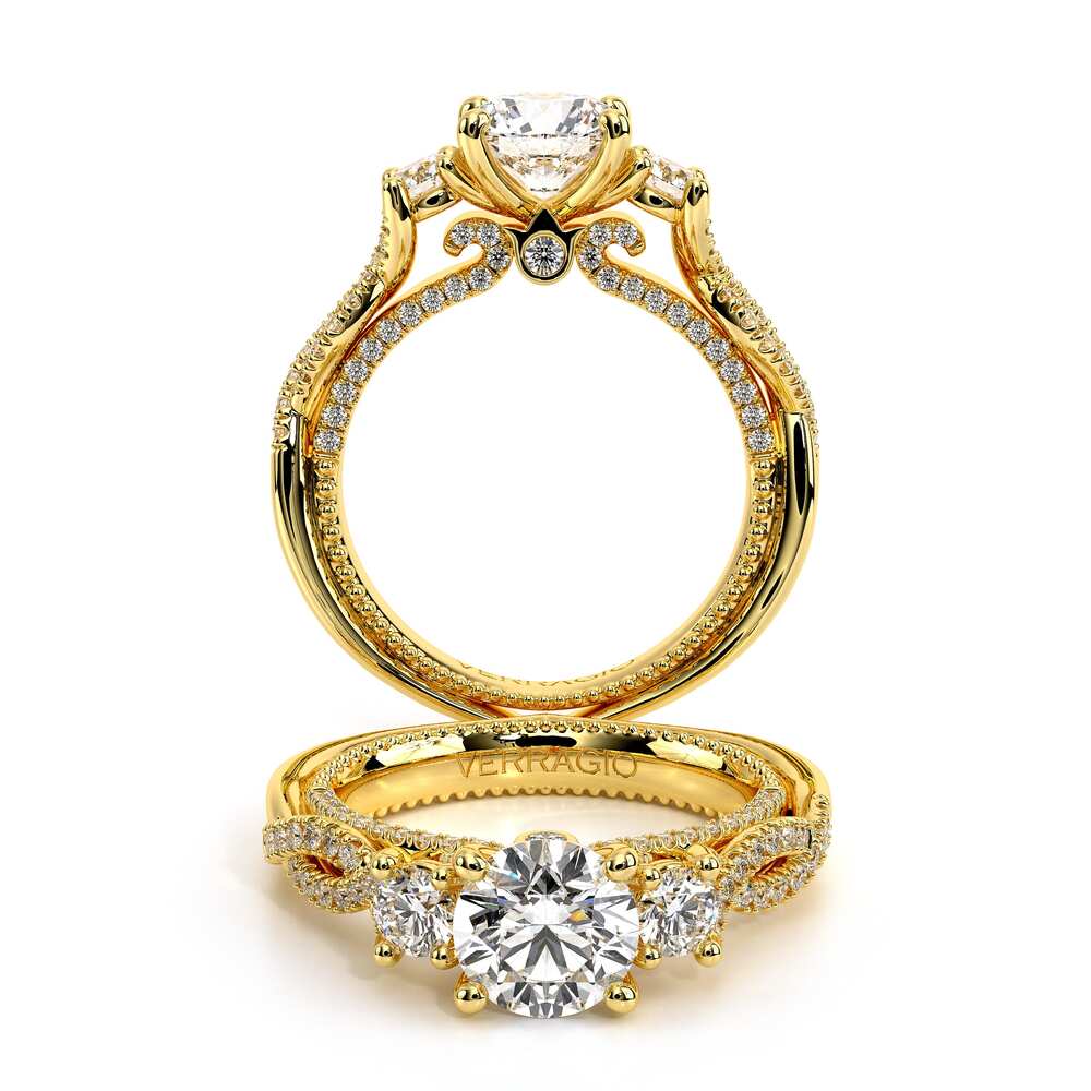 Verragio Three-Stone Round Engagement Ring