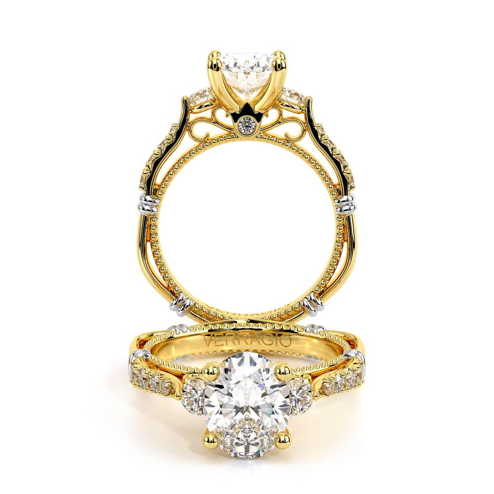 Verragio Three-Stone Oval Engagement Ring
