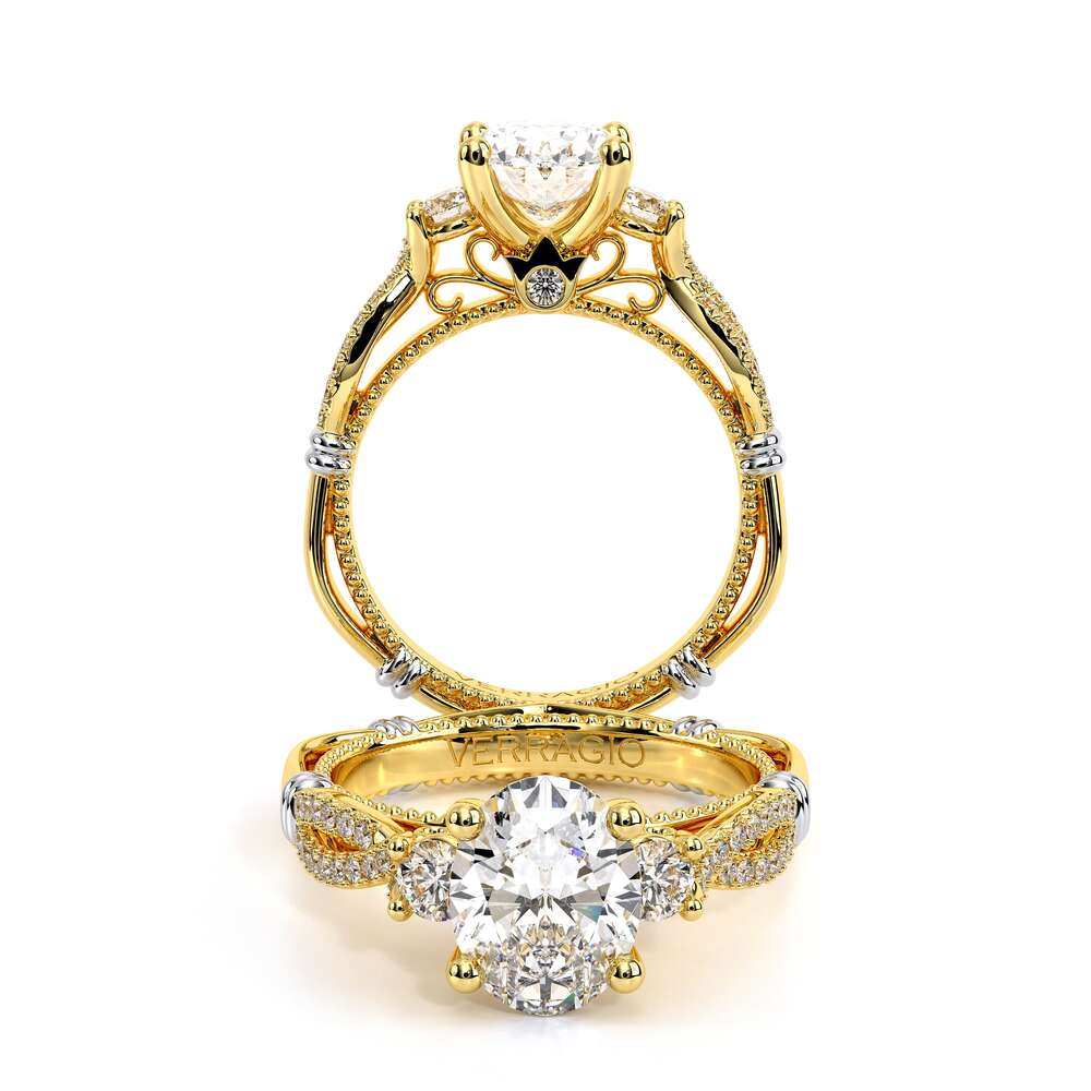 Verragio Three-Stone Oval Engagement Ring