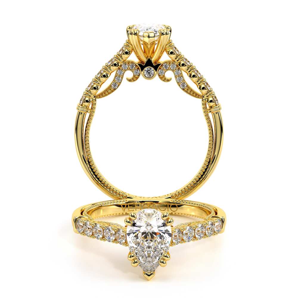 Verragio Pave Pear Engagement Ring