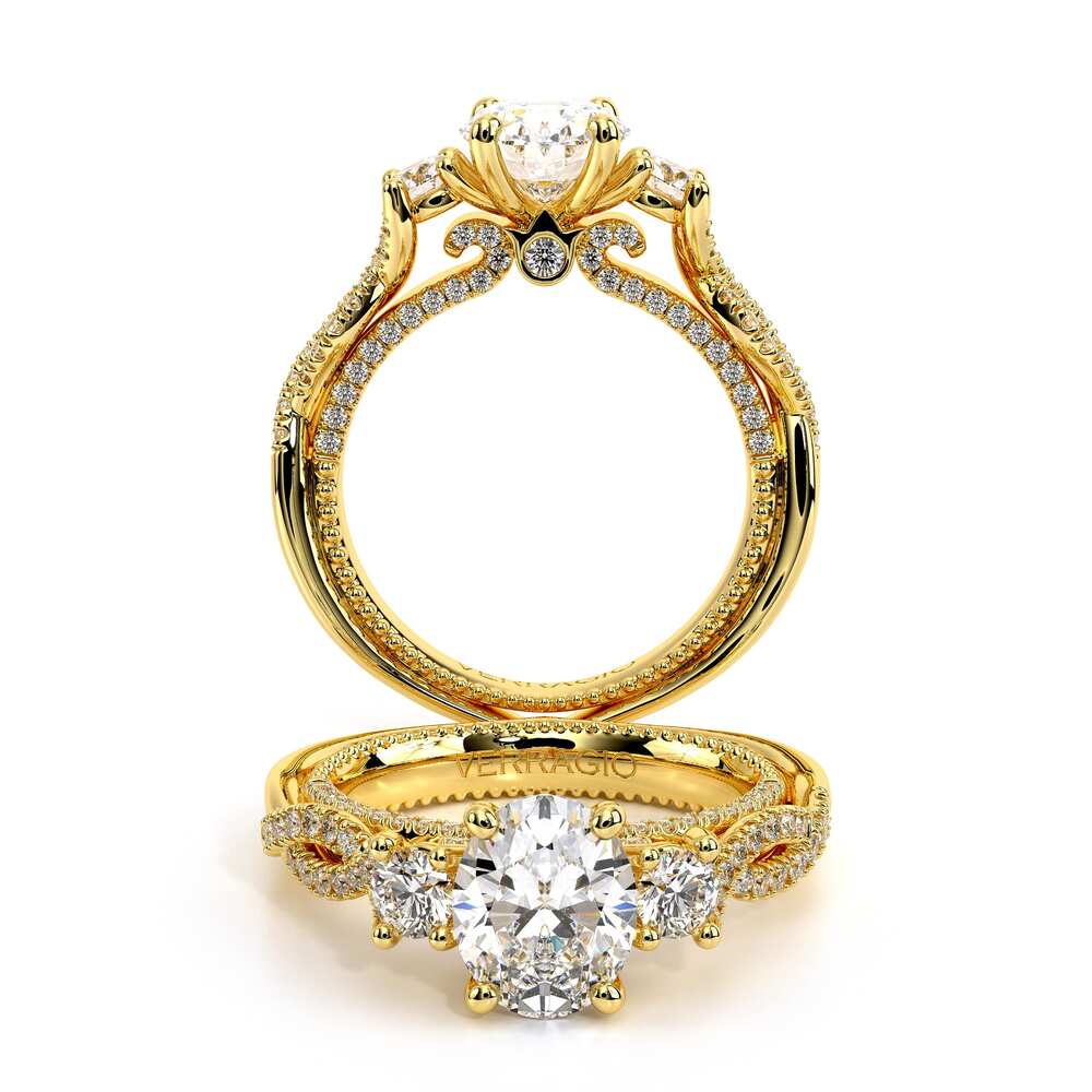 Verragio Three-Stone Oval Engagement Ring