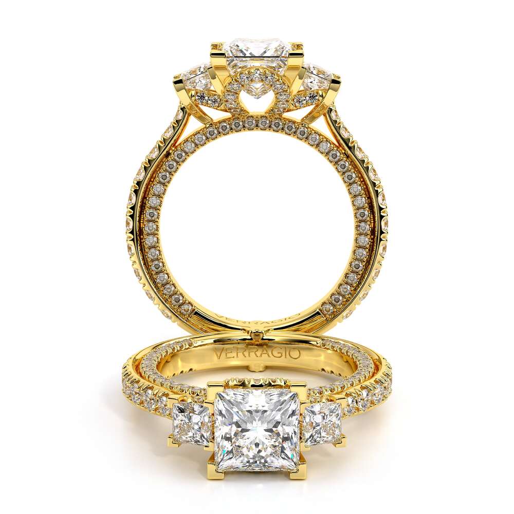Verragio Three-Stone Princess Engagement Ring