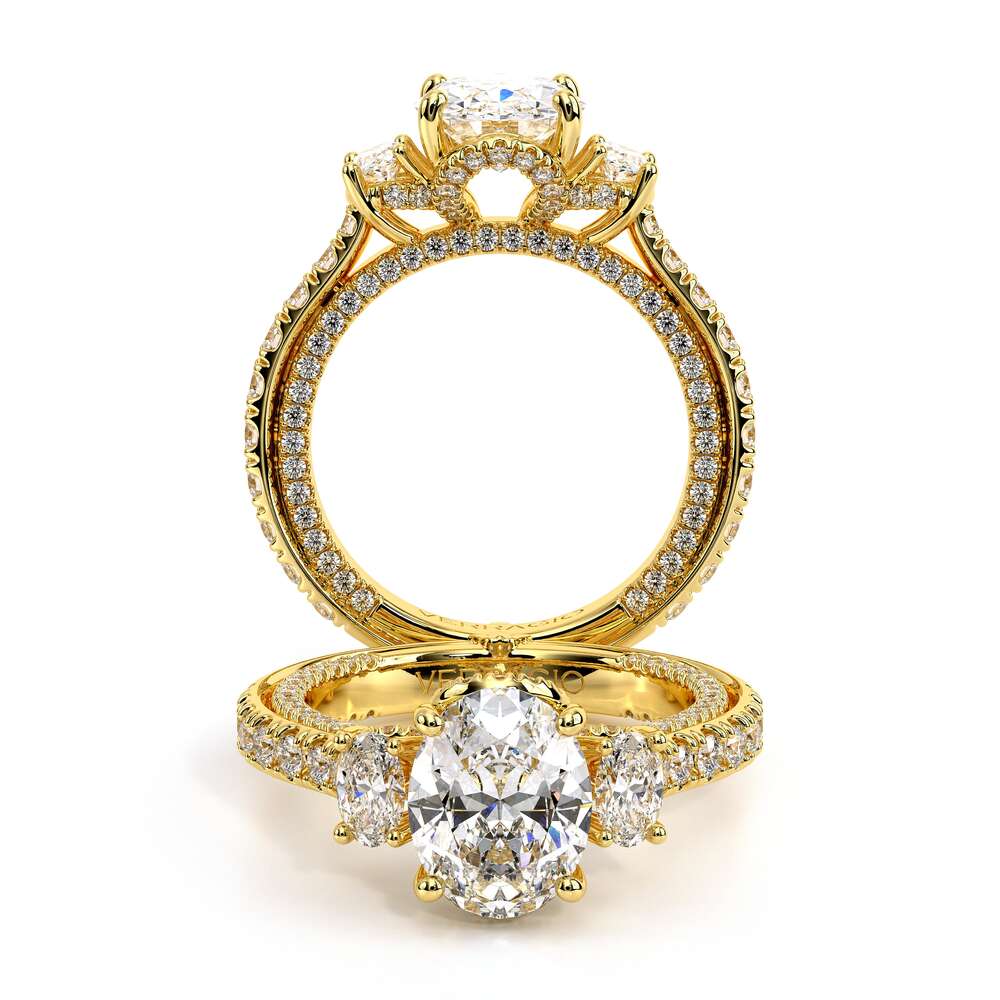 Verragio Three-Stone Oval Engagement Ring