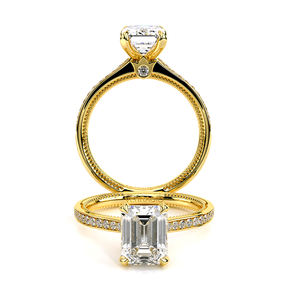 Verragio Solitaire Emerald Engagement Ring