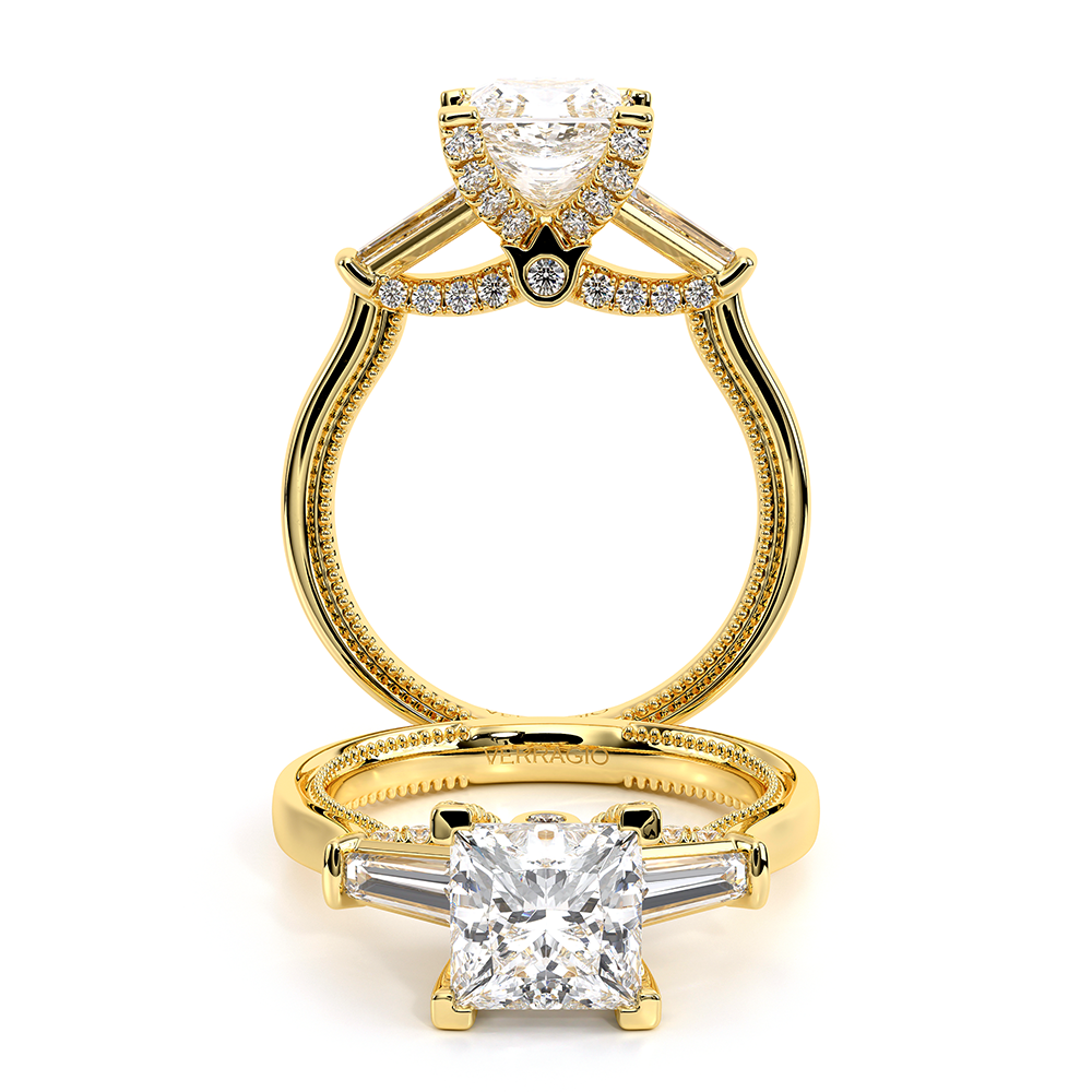 Verragio Three-Stone Princess Engagement Ring