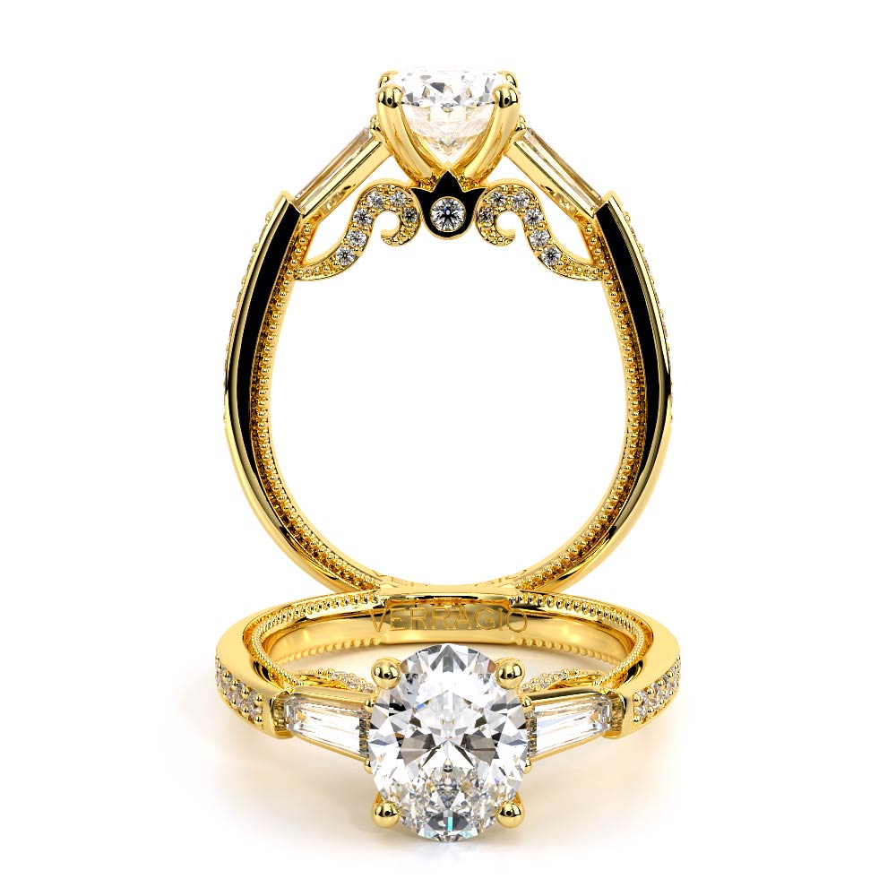 Verragio Three-Stone Oval Engagement Ring