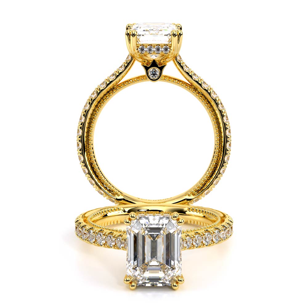 Verragio Pave Emerald Engagement Ring