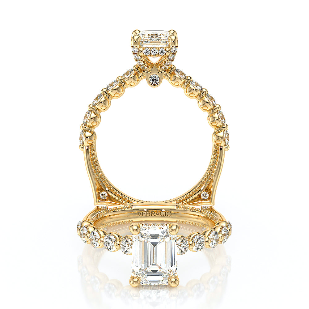 Verragio Halo Emerald Engagement Ring