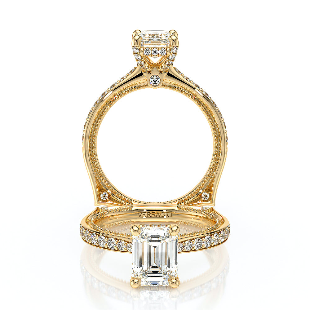 Verragio Halo Emerald Engagement Ring