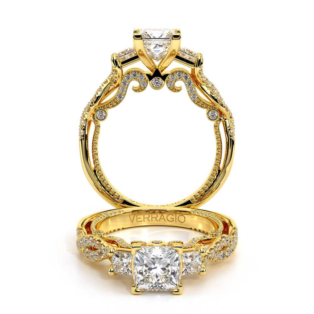 Verragio Three-Stone Princess Engagement Ring