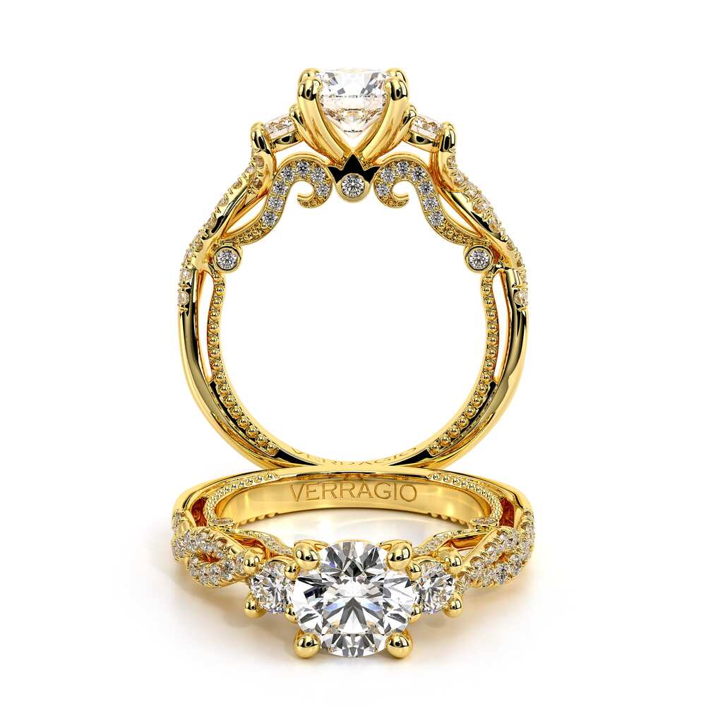 Verragio Three-Stone Round Engagement Ring