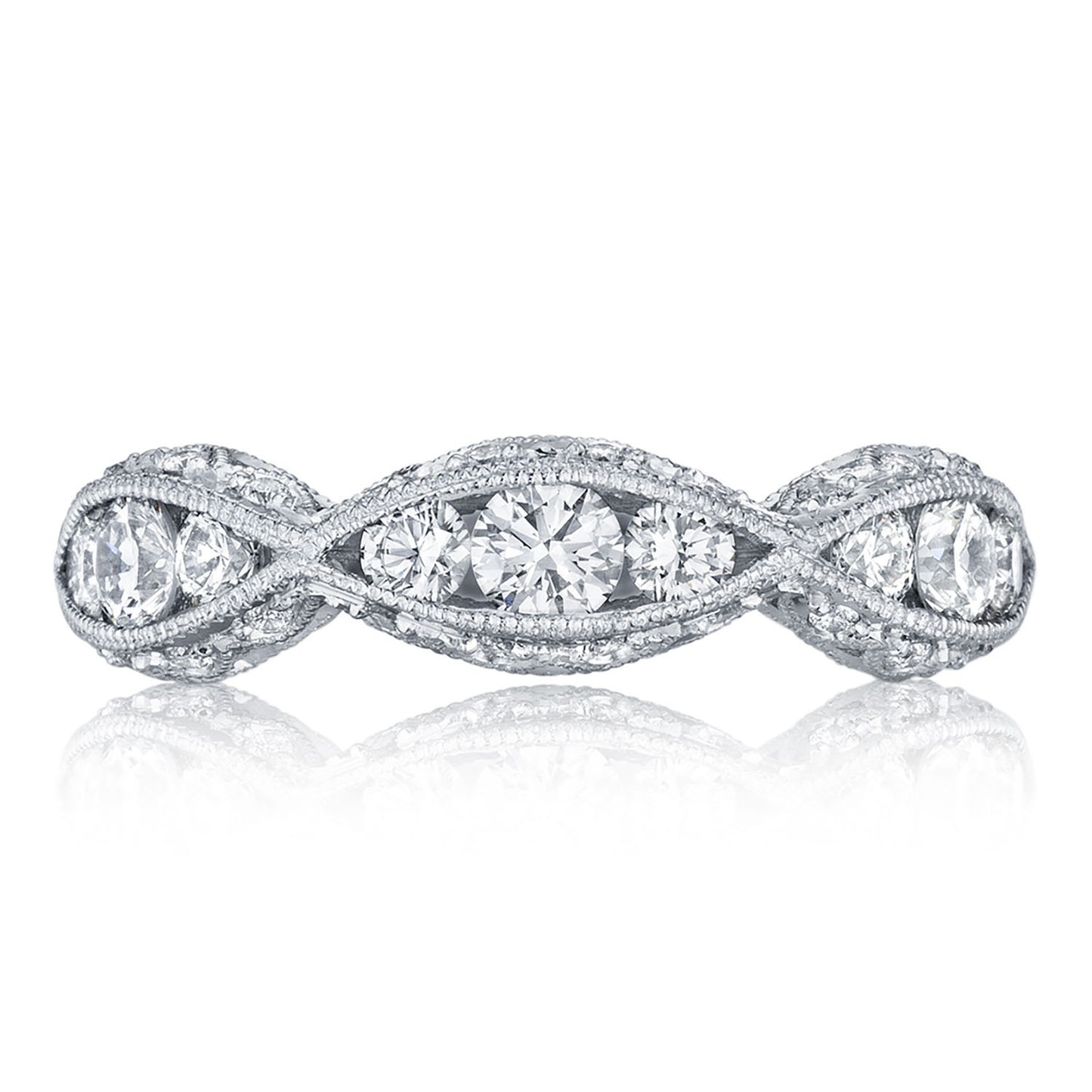 Twist with Diamond Accent Wedding Band
