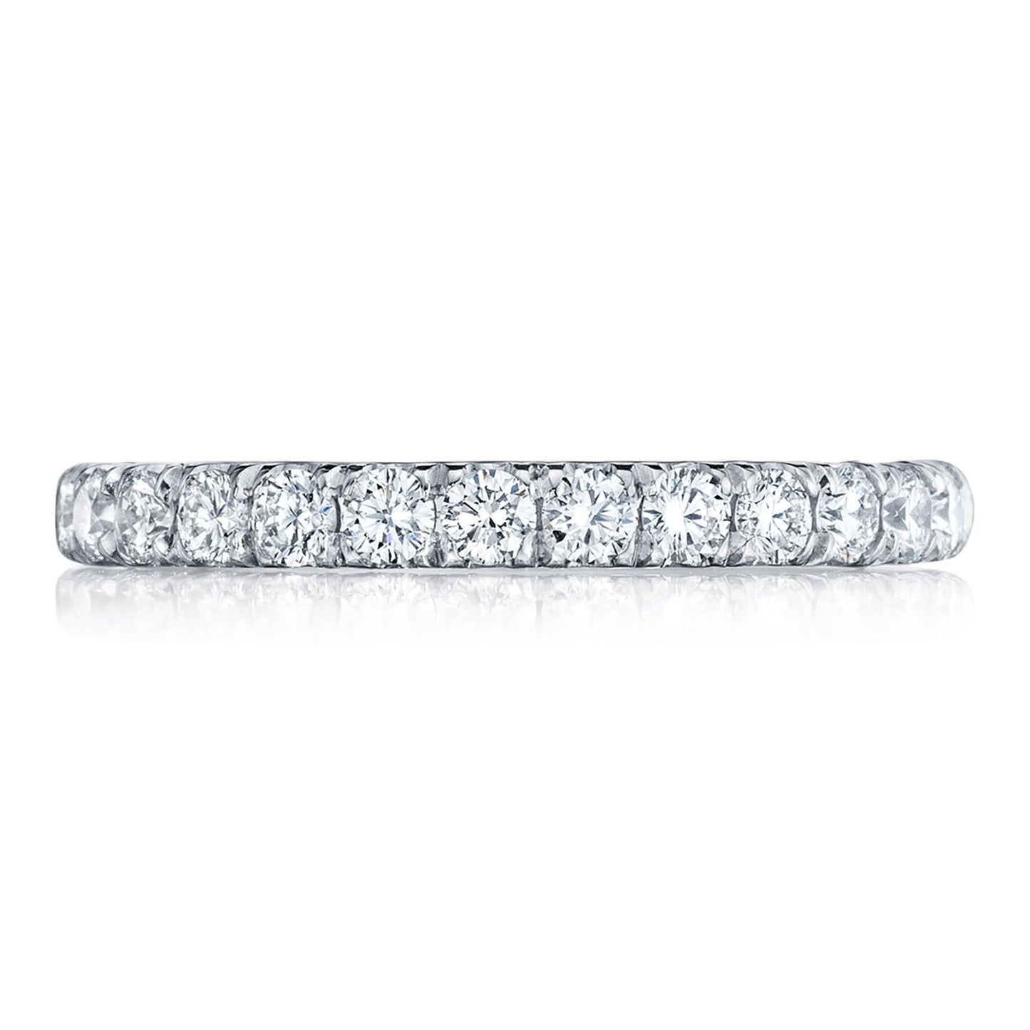 French Pavé Diamond Wedding Band - 2.5mm