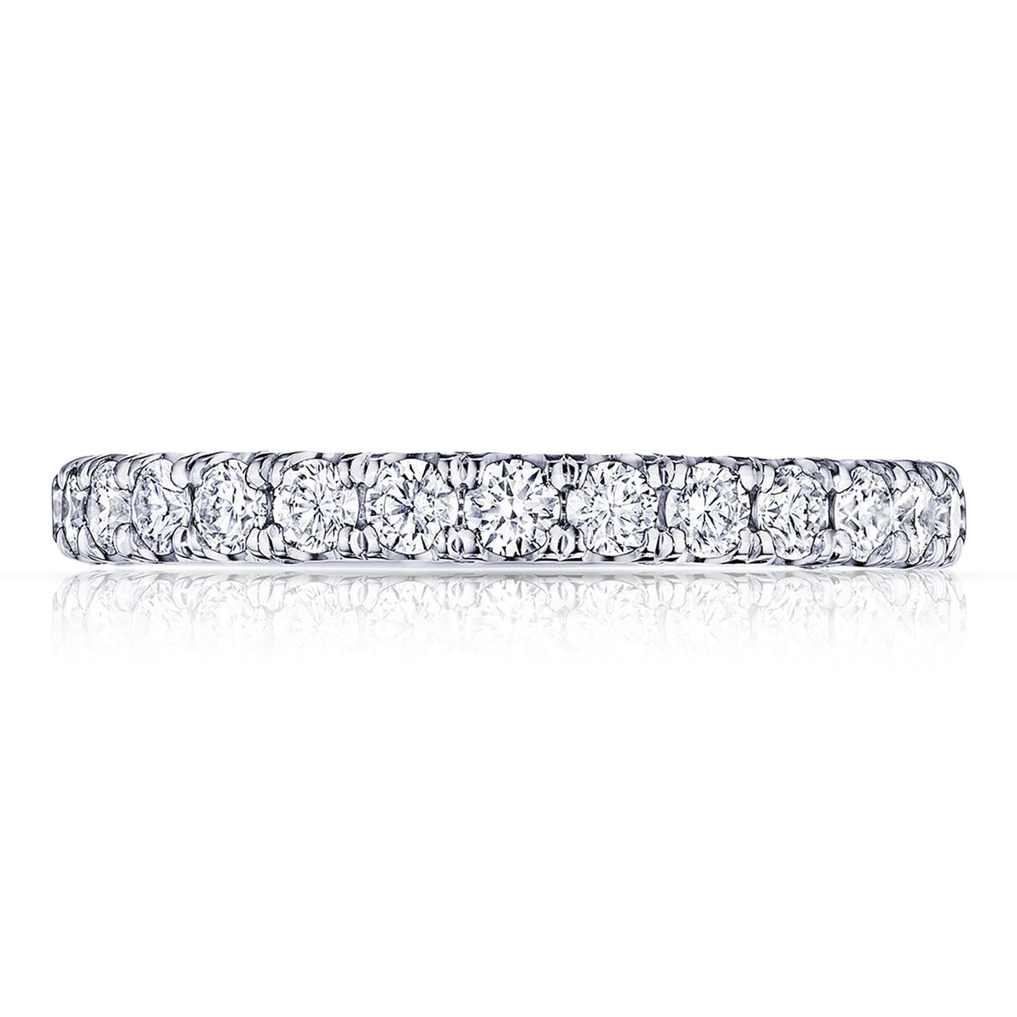 French Pavé Diamond Wedding Band - 2.5mm