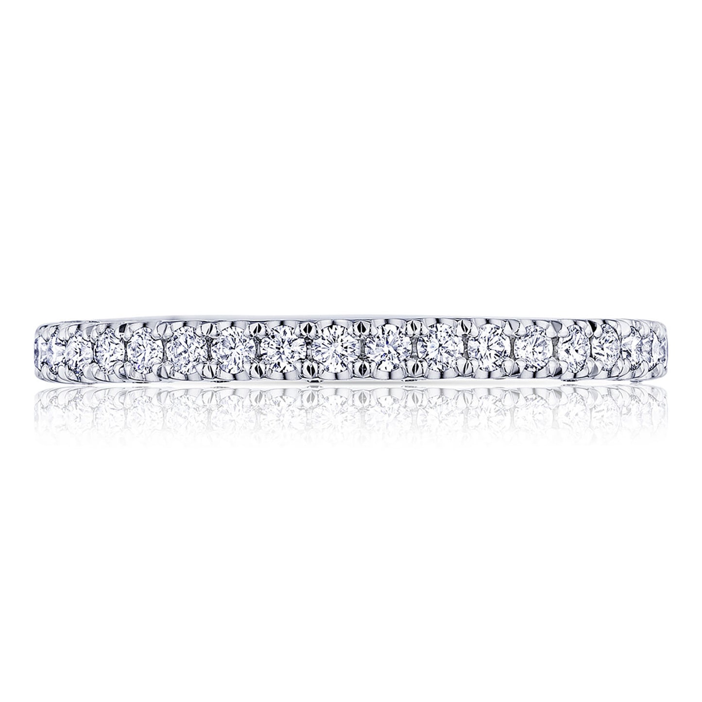 French Pavé Diamond Wedding Band - 2mm