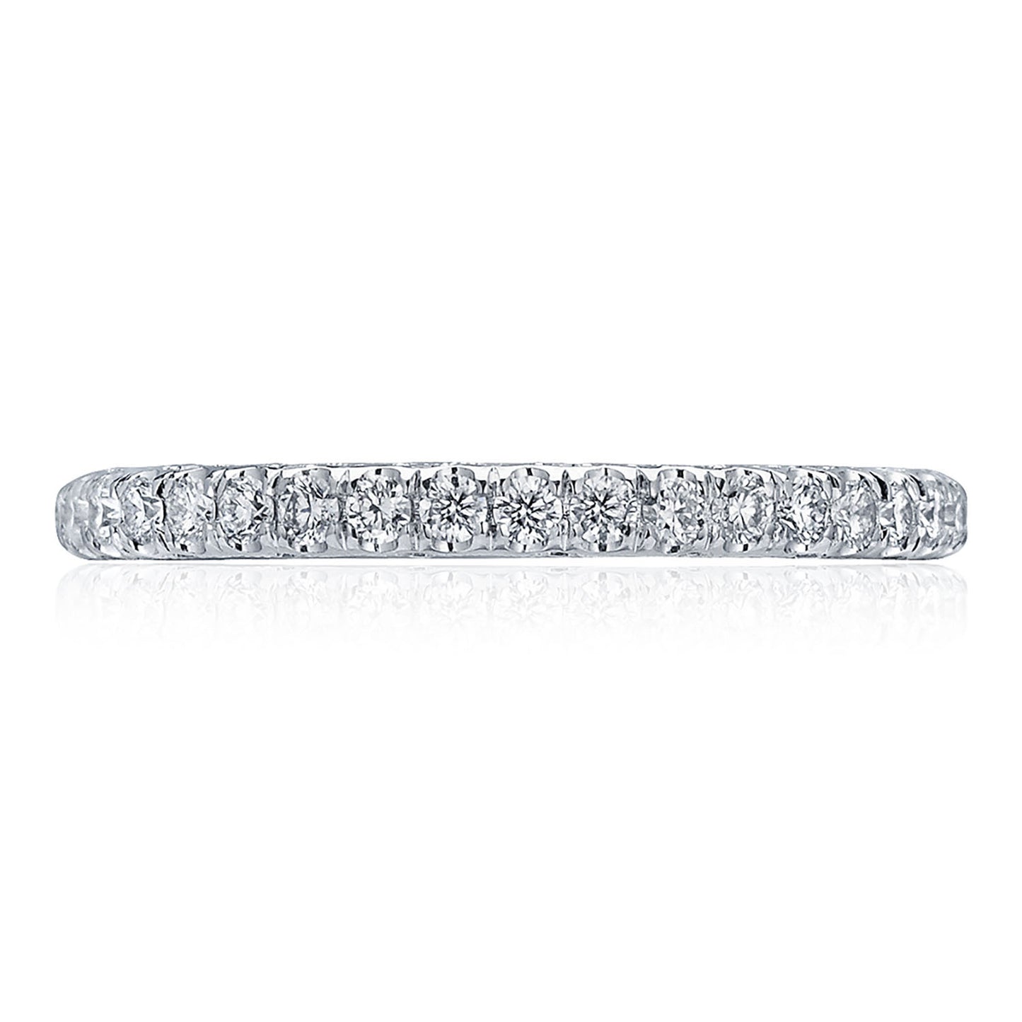 French Pavé Diamond Wedding Band - 2mm