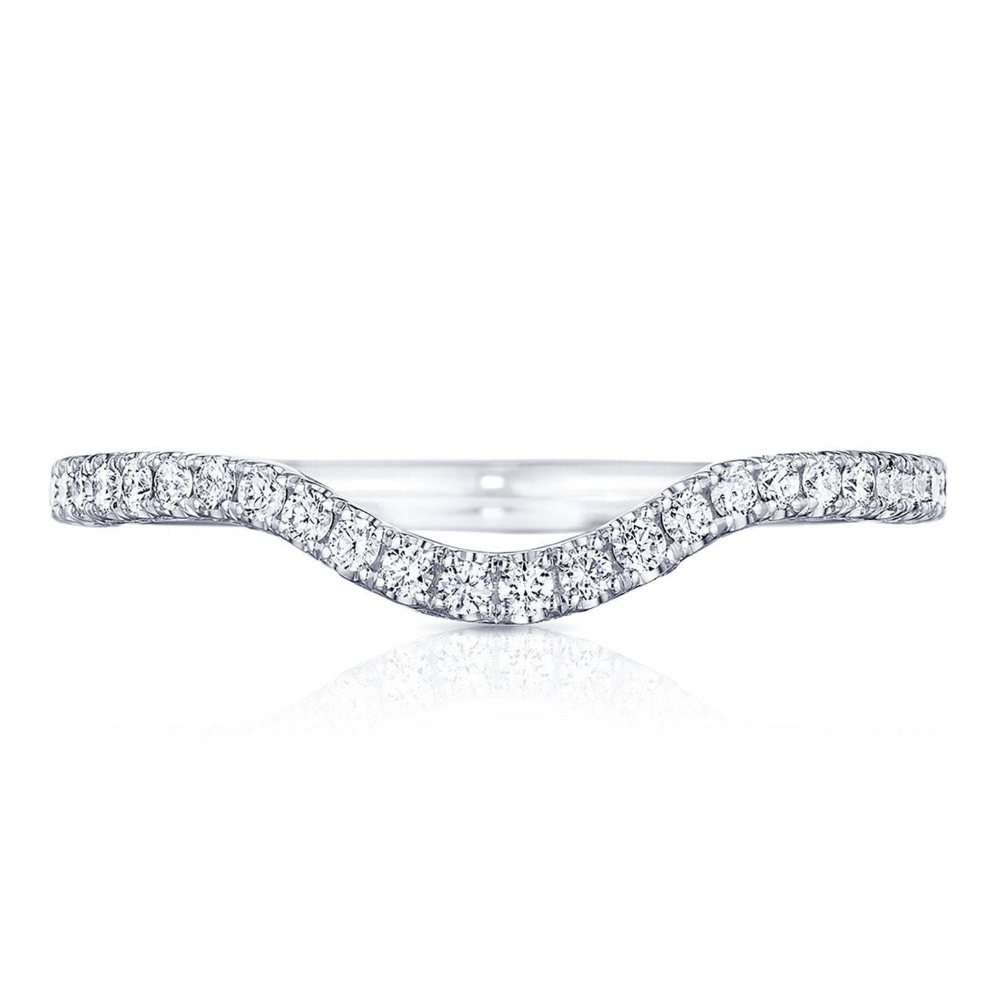 Curve with French Pavé Diamonds Wedding Band