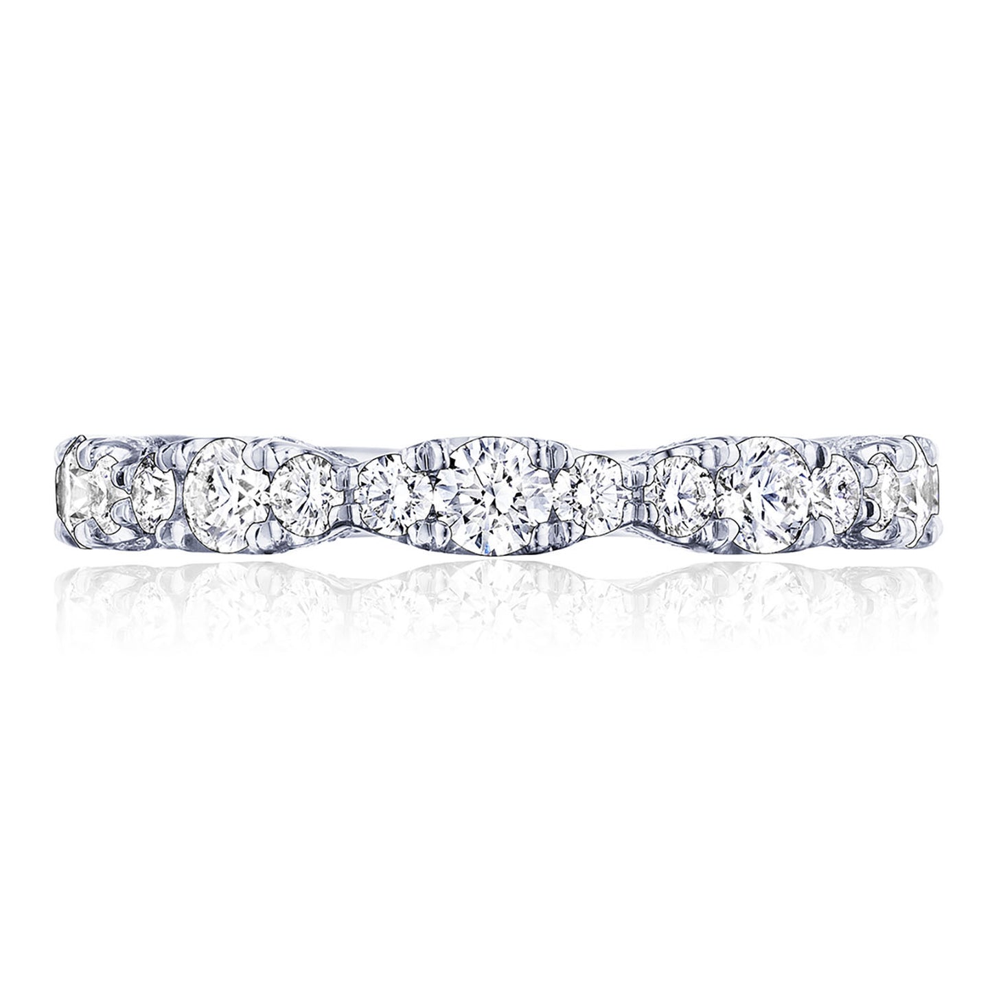 Marquise Shape Design Detail Wedding Band