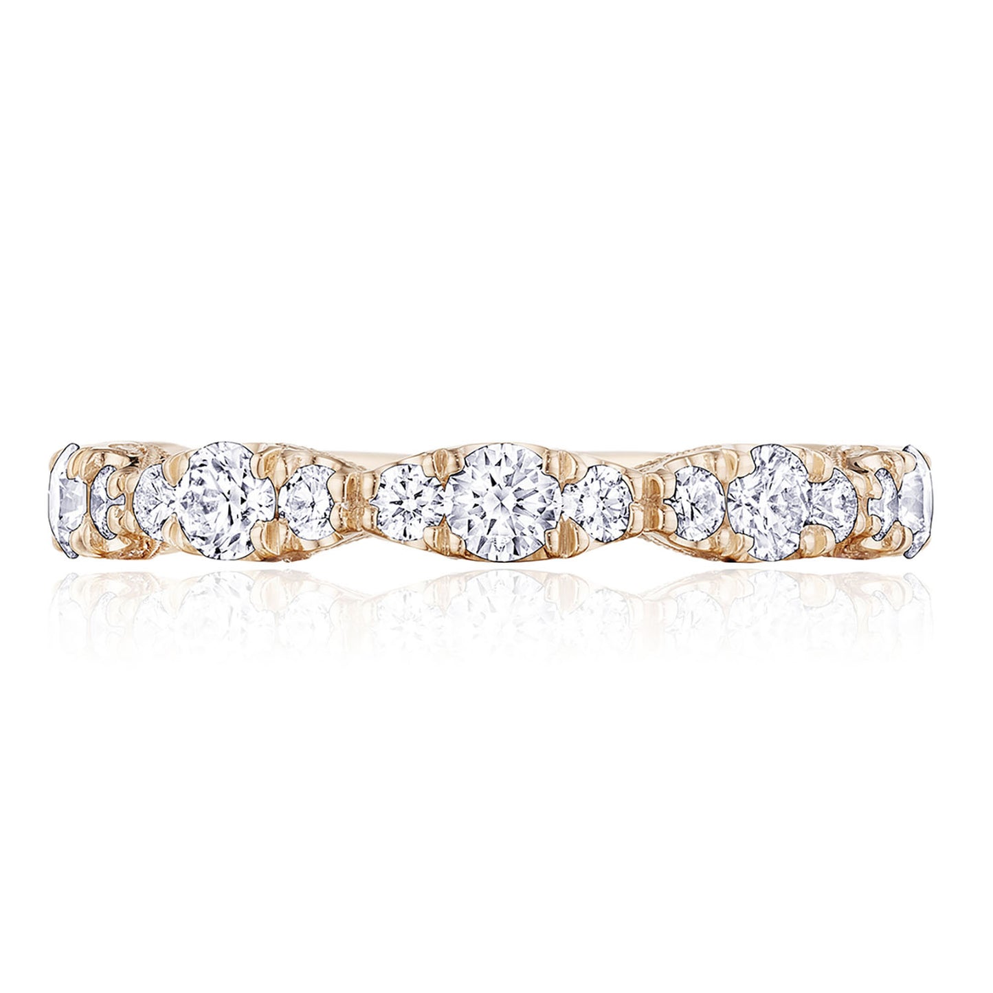 Marquise Shape Design Detail Wedding Band