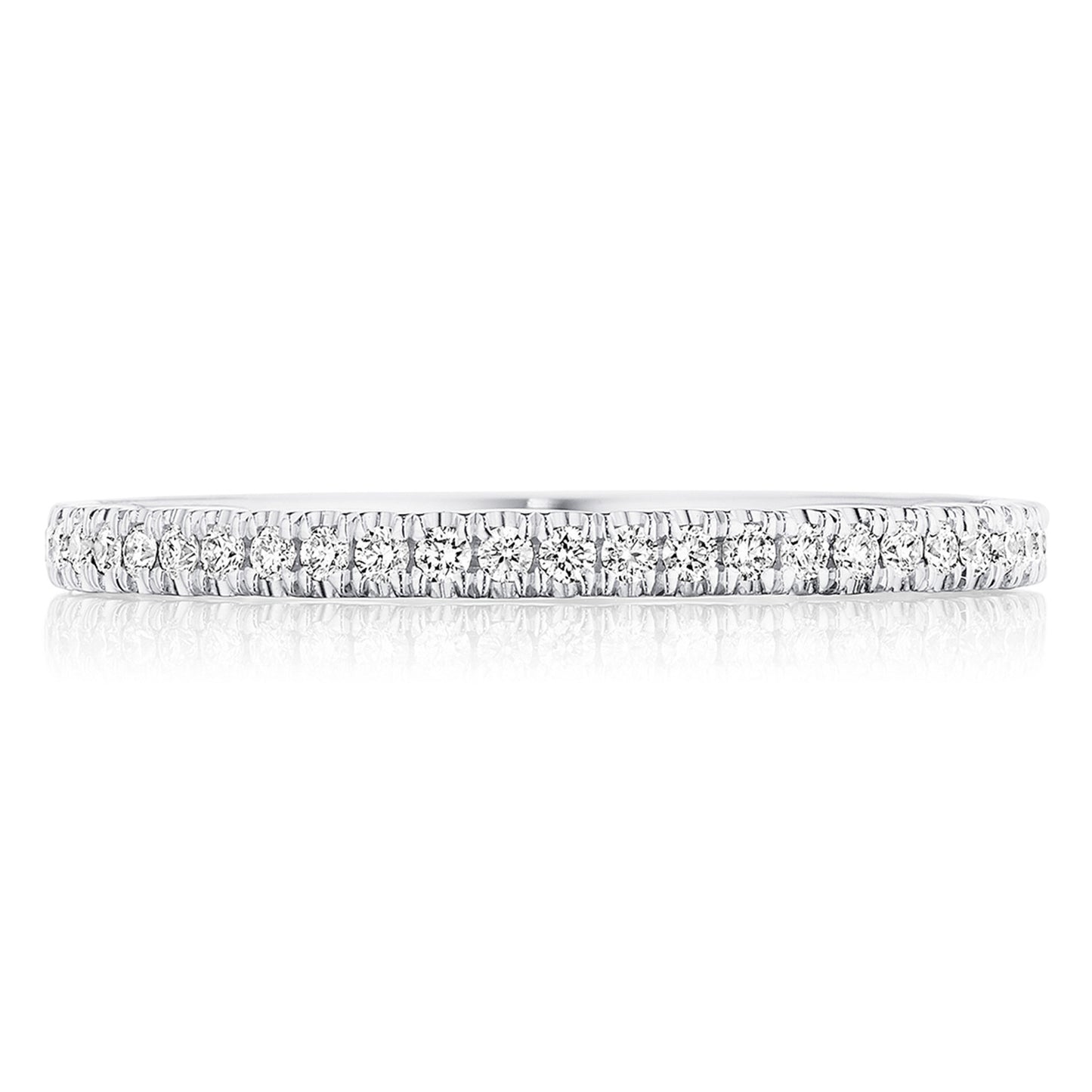 French Pavé Diamond Wedding Band